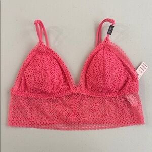 Victoria's Secret - Vibrant Pink Lace Bralette - XS
